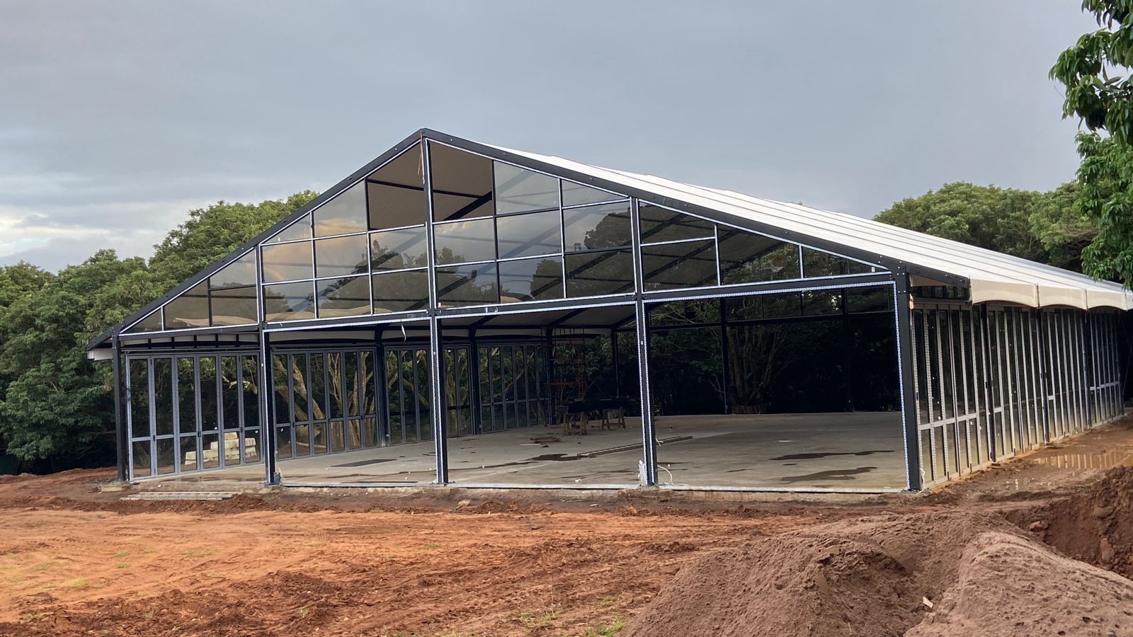 Completed steel frame